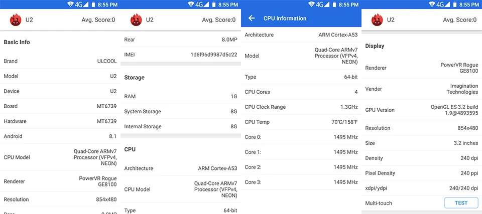Самый маленький смартфон Ulcool U2 3,15 дюймов MTK6739 1 ГБ 8 ГБ телефон Android 8,1 Google Play 4G милый кожаный мини мобильный телефон