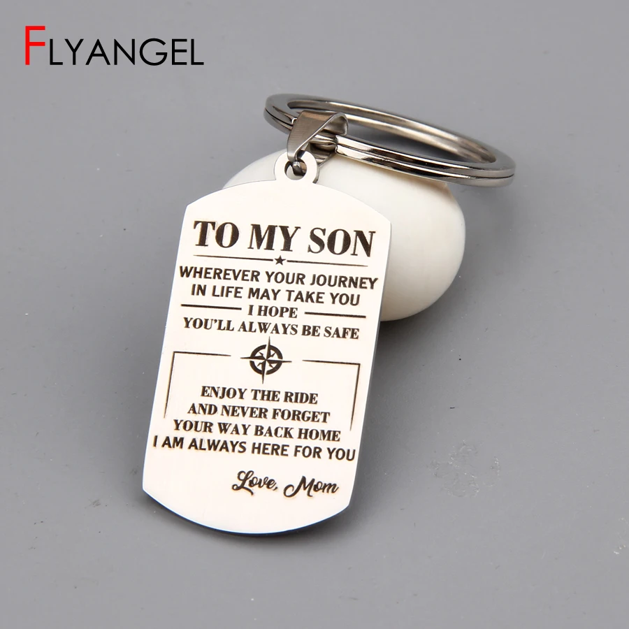 FLYANGEL ювелирные изделия для моего сына всегда быть безопасной брелок