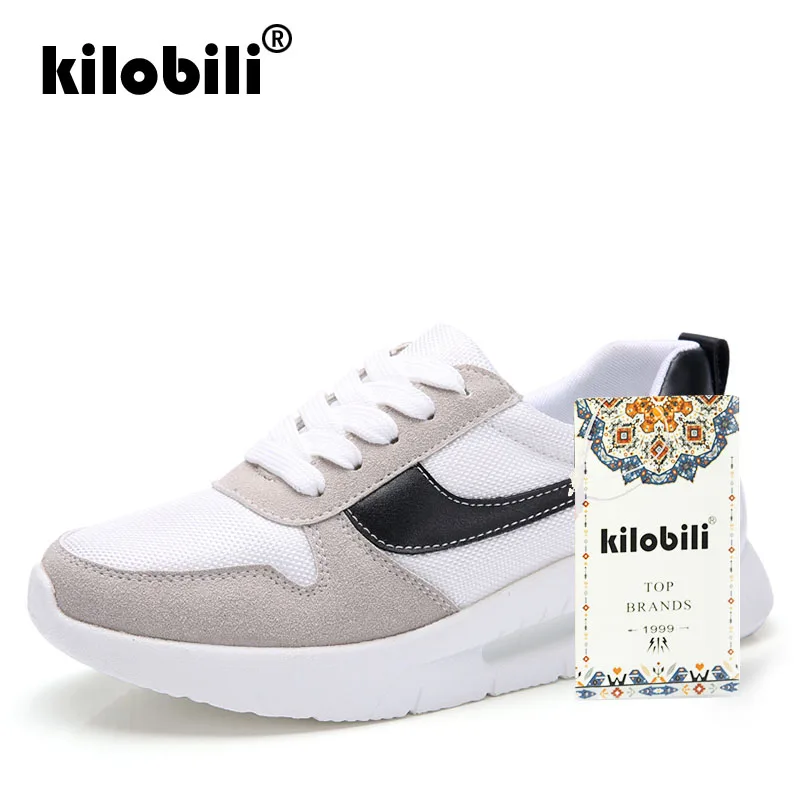 kilobili 2019 Spring Women Flats Ladies Flat Lace Up Sneakers Shoes Breathable Mesh Hand Made Walking Black | Обувь