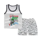 Футболка без рукавов с круглым вырезом и штаны для мальчиков