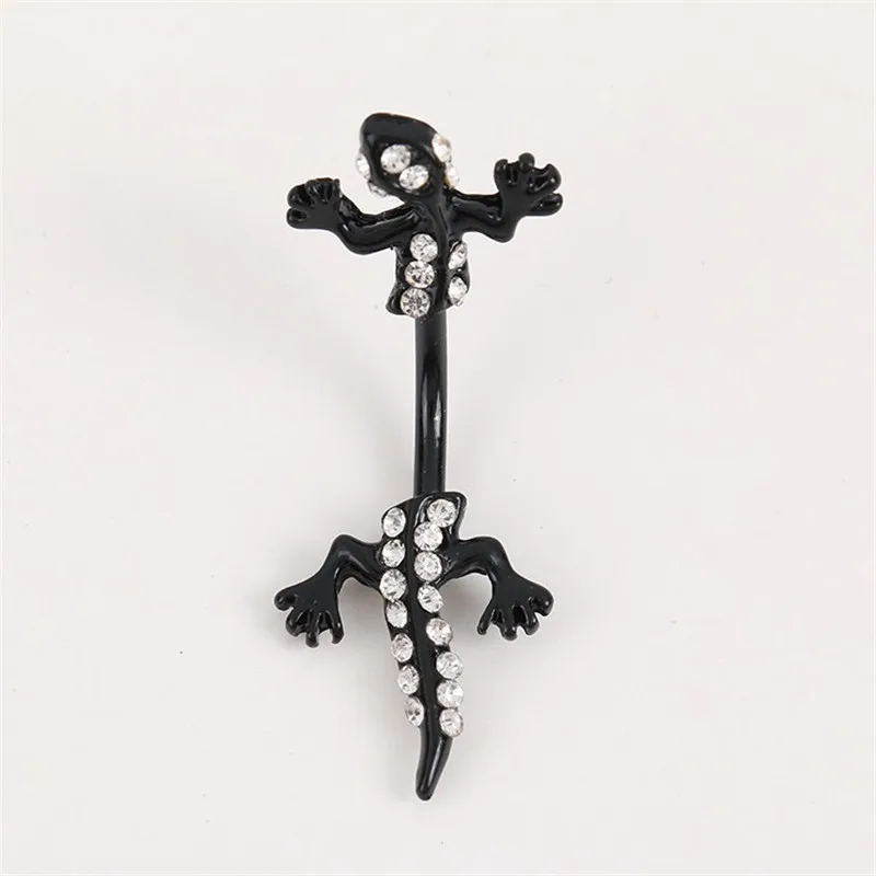 Кольцо на пупочку живота Big Gecko Lizard модное женское кольцо пупок 14 г хирургический