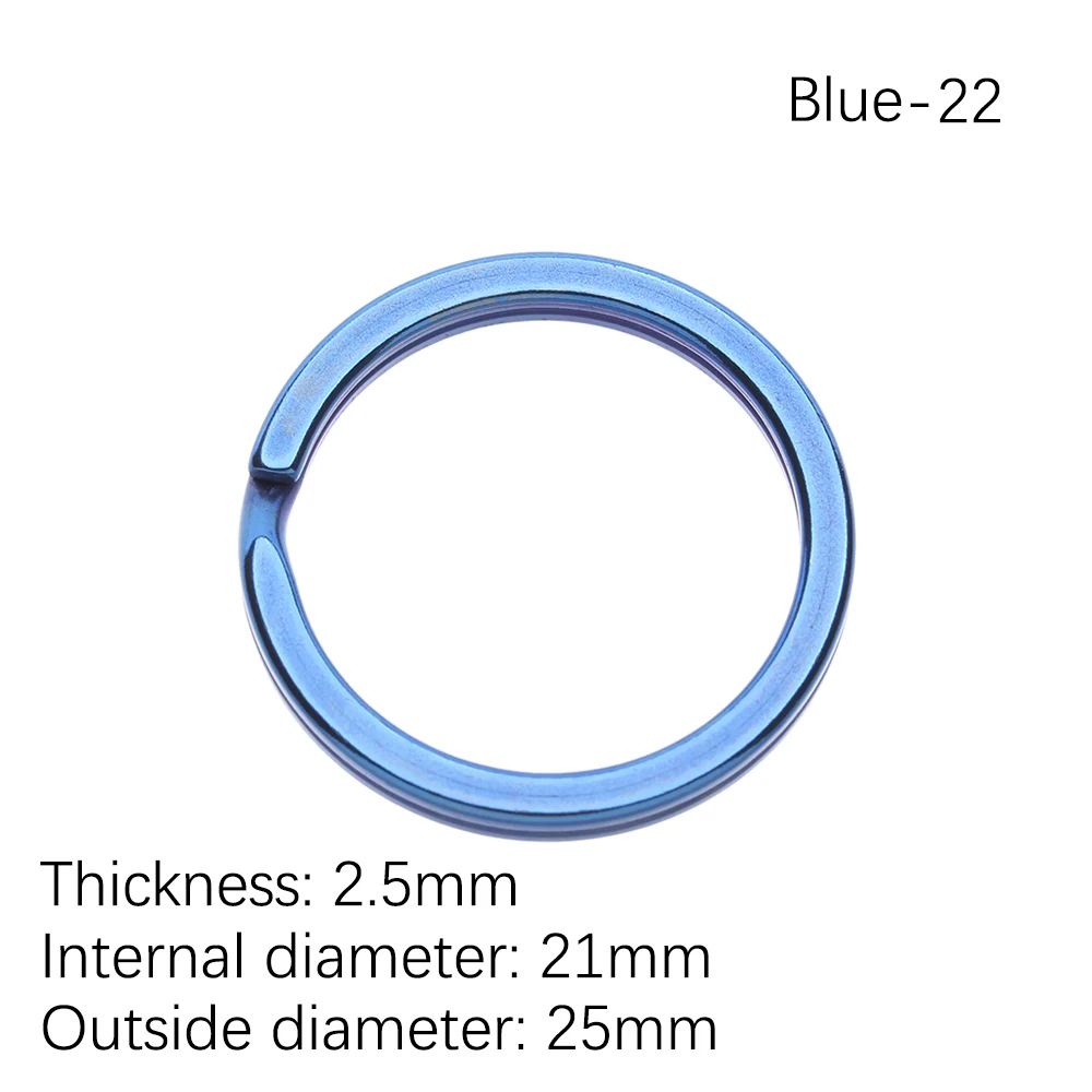 25mm 1pc Blue 1/2 шт. брелок для ключей из титанового сплава, для повседневного использования, для улицы, портативный брелок, пряжка, кольцо для ключей, круглый зажим, держатель для ключей, для кемпинга, путешествий, подвесной инструмент - Цвет: 25mm 1pc Blue