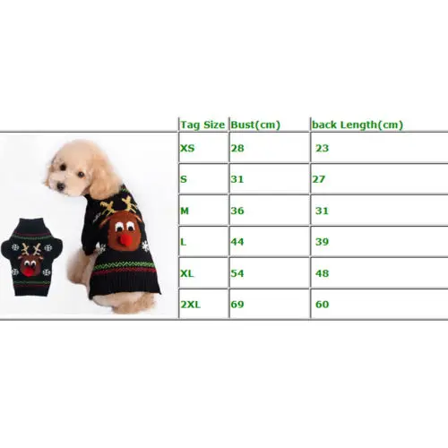Fashionable Cute Pet Dog Cat Knitted Jumper Sweater Puppy Doggy Warmer Coat Jacket Winter Clothes 2 Color To Choose | Дом и сад