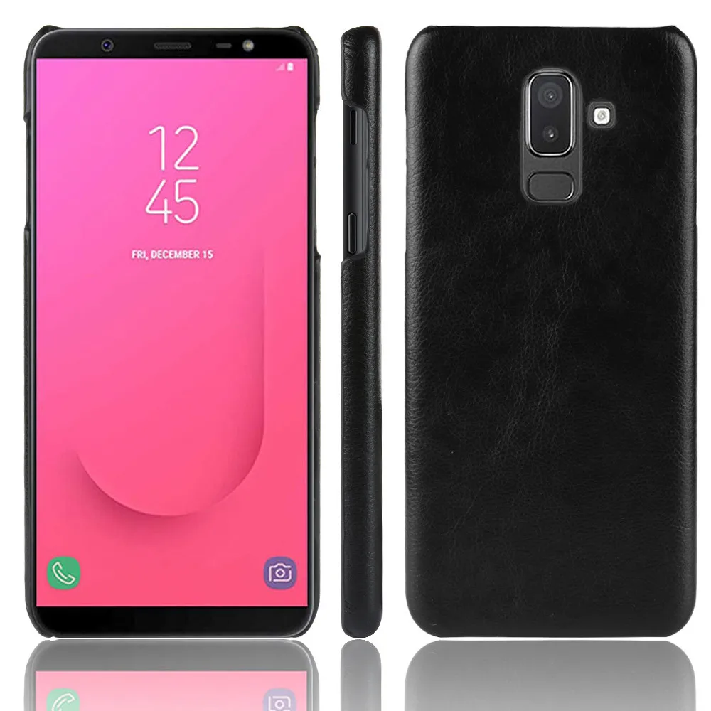 Для Samsung Galaxy On8 2018 чехол Роскошный Личи искусственная кожа Жесткий для J810 J810G/DS