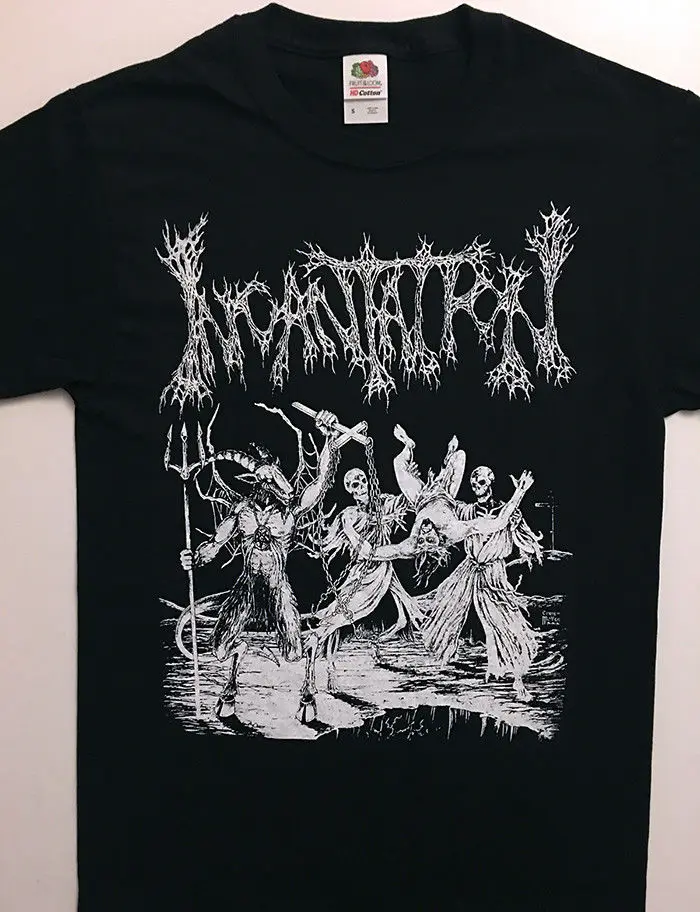 Заклинание Футболка Death metal Самосожжение майхем продукт крови размеры: S XL