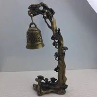 antique qingdynasty copper bell hand carved craftscollectionadornmentfree shipping