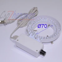 fyscope 70mm inner diameter white ring light 64 pcs led white ring lamp with adapter for stereo microscope