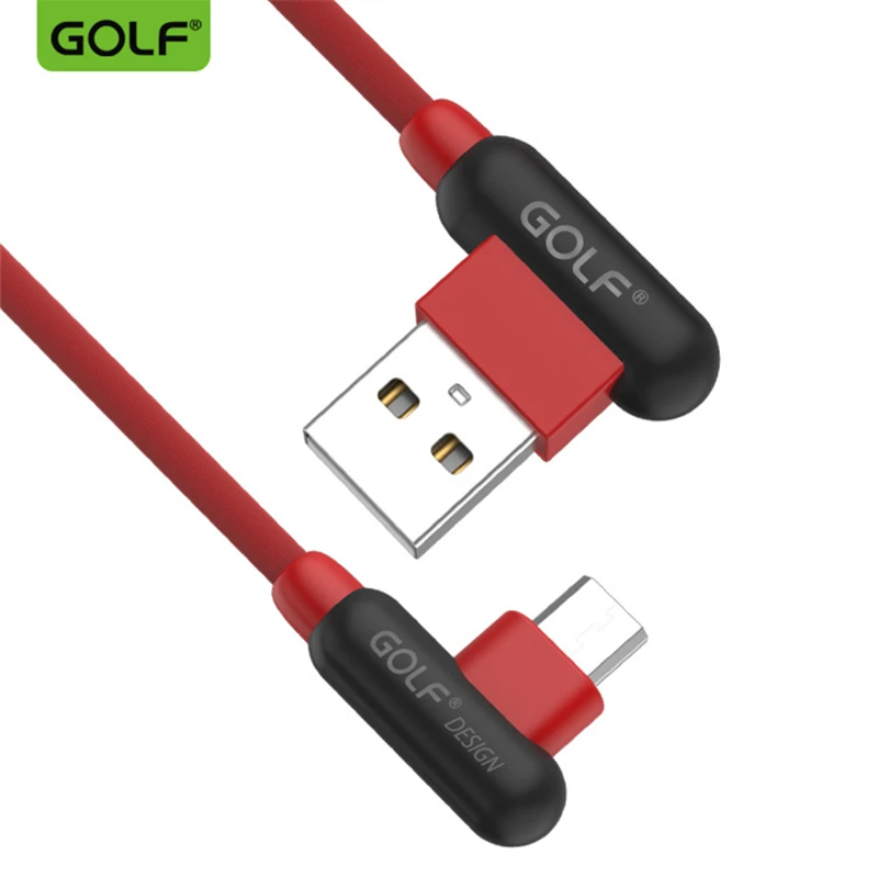 Прямоугольный Micro USB кабель GOLF 90 градусов для синхронизации данных и зарядки Samsung