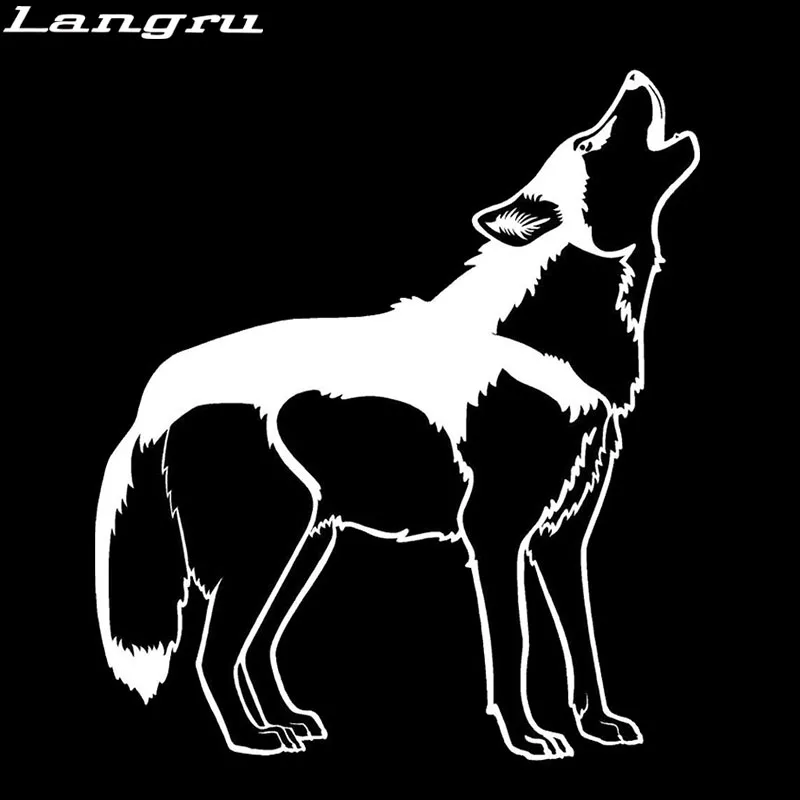 Langru новый стиль Howling Husky Dog автомобильные наклейки индивидуальные виниловые