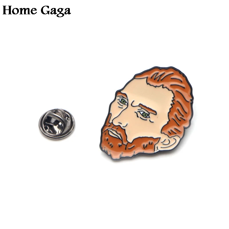 Homegaga Ван Гог живопись подсолнухи звездное небо цинк булавки для галстука броши для рюкзака, одежды для мужчин женщин шляпы значки медали D1616