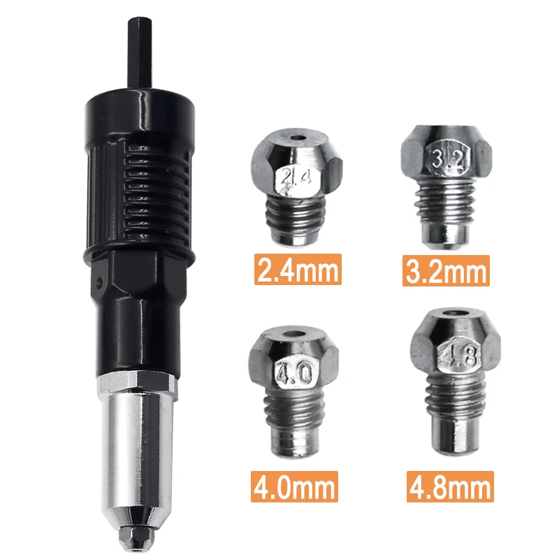 Cordless Electric Rivet Nut Gun - Multifunction Riveting Tool Drill Adapter for Auto Insert Nuts and Nails image 3