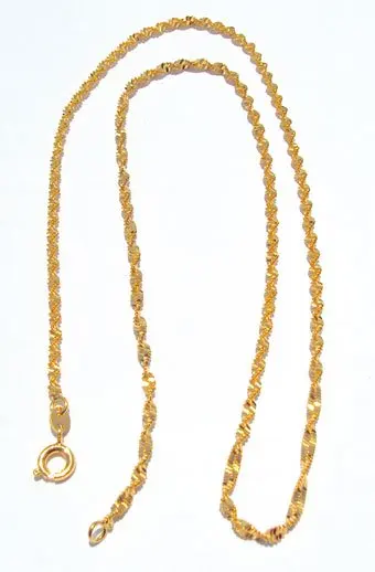 Потрясающее женское ожерелье с желтым золотом изящная цепочка 17 7 дюйма - купить