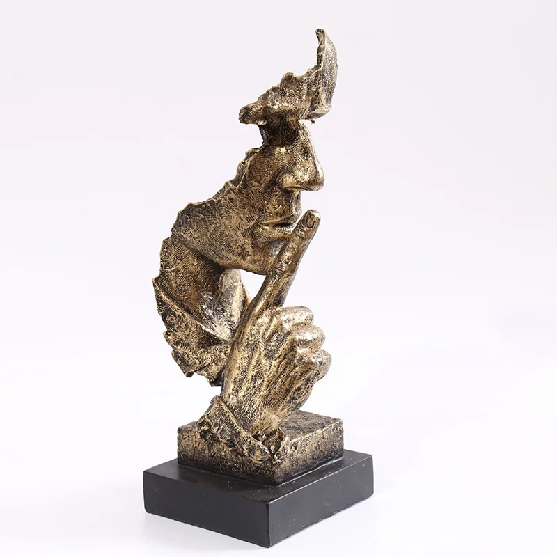 Creative Thinker Statues Retro Abstract Characters Figurine Do Not Listen/Speak/Look Miniature Sculpture Home Desktop Craft Gift | Дом и сад
