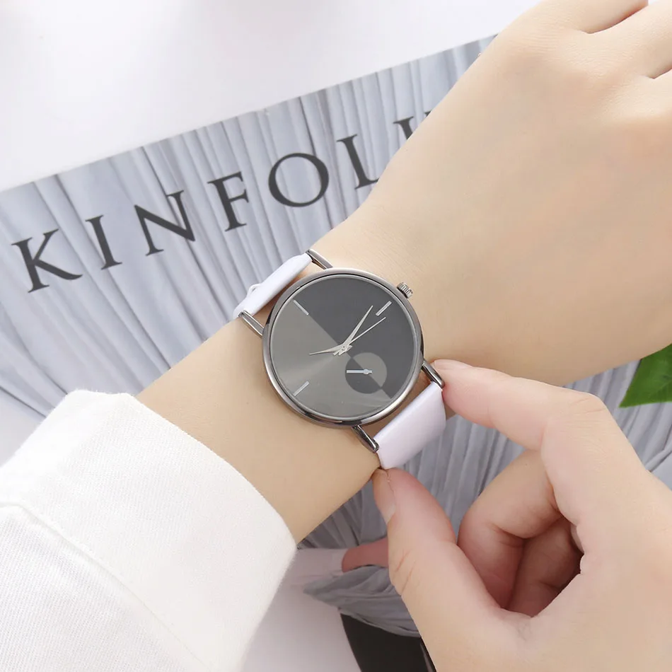 Роскошные кожаные часы женские креативные Модные кварцевые часы Reloj Mujer женские наручные часы Bayan Kol Saati XFCS Прямая поставка
