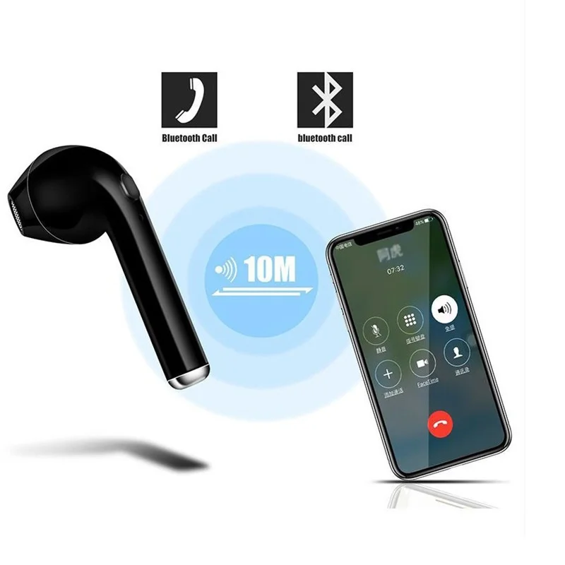 Настоящая Беспроводная bluetooth гарнитура бинауральная Пара спортивных невидимых