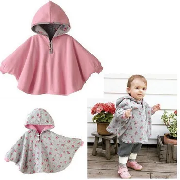 Pink Модные пальто для детей одежда для мальчиков и девочек нарядная верхняя одежда из флиса накидка детская одежда пончо шаль палантин - Цвет: Pink