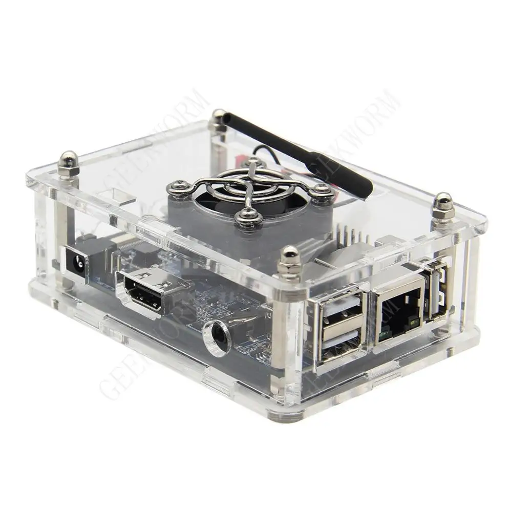 Акриловый чехол Orange Pi PC / PC2 Plus охлаждающий вентилятор радиатор для начинающих