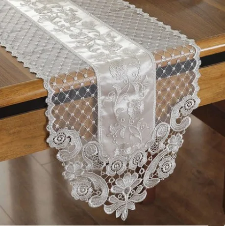 

Princess Table Flag European White Simple Tea Table Flag French Lace TV Table Cloth