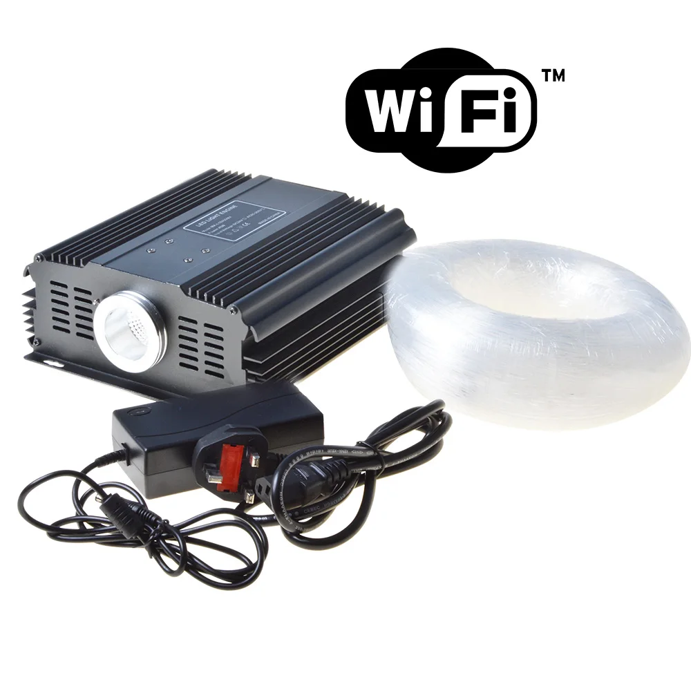 75W fiber light kit Maykit подключение к смартфону по wifi контроля волоконно-оптической звезды потолочный светильник комплект с 75 Вт RGB светодиодный источник света 835 strans волоконно-оптический хвосты - Испускаемый цвет: 75W fiber light kit