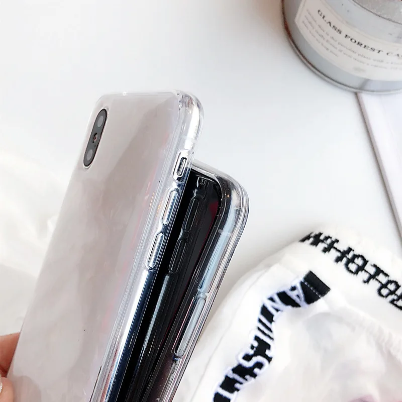 Глянцевый чехол для телефона iPhone 6 6S 7 8 Plus 7plus 6plus блестящий накладка из силикона 10 X