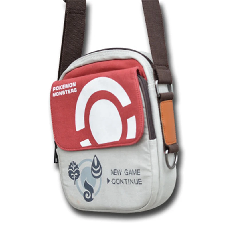 Women's Fashion Cartoon Cute Small Pocket Monsters Canvas Shoulder Bags Female Crossbody Bag Messenger Phone Bags