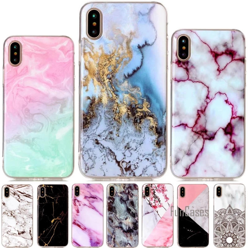Чехол для iphone X из гранита и мрамора силиконовый прозрачный мягкий чехол ТПУ Apple 10