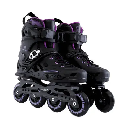 purple Для взрослых и детей, роликовые коньки, кроссовки, роликовые коньки, обувь для уличного катания, унисекс, прямые тапочки, IA110 - Цвет: purple