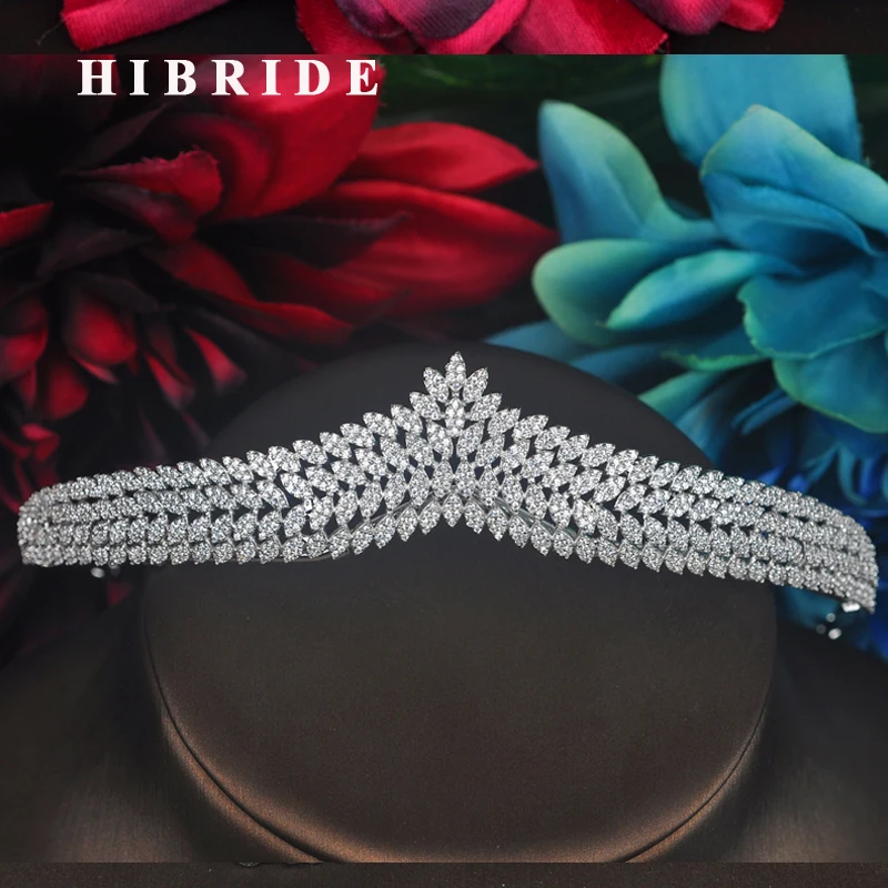 Женские тиары и короны hibrid диадема из микро-фианита аксессуары для волос подарок