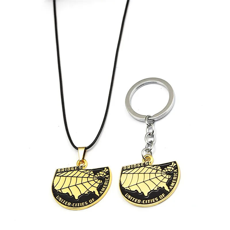 

Game Death Stranding Keychain Alloy Gold Color Map Key Ring Rape Chain Pendant Men Car Women Bag Jewelry llavero Kolye