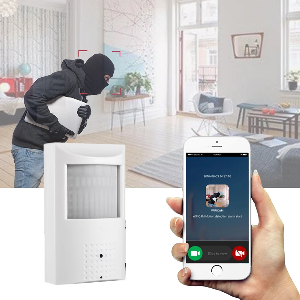 H.265 Wi-Fi 1080P Внутренняя IP камера 940nm невидимый ночного видения аудио мини крытый 2.0MP ONVIF P2P со слотом для sd-карты(128g макс