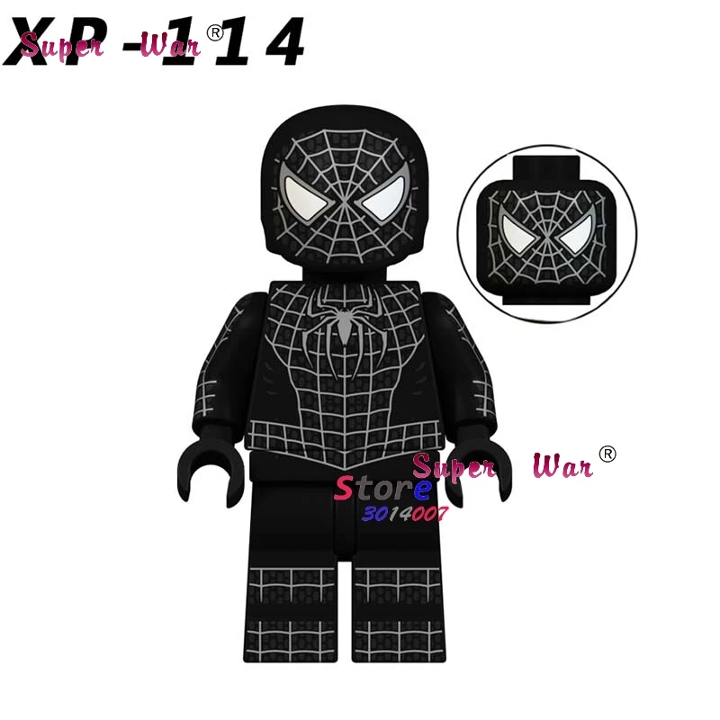 XP114 Один фильм Marvel Человек-паук Майлз Зеленый Гоблин конечная Kingpin Нуар Гвен Скорпион строительные блоки игрушки для детей - Цвет: XP114