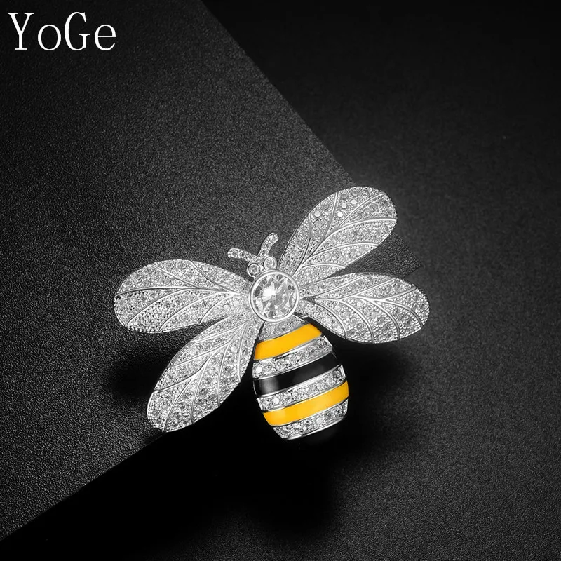 Ювелирные изделия YoGe для свадьбы и вечерние модная брошь в форме медовой пчелы