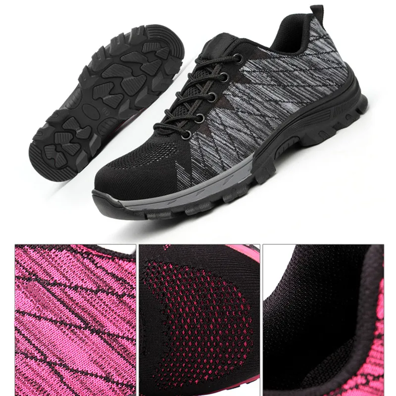 

Sports Safety Shoes Steel Toe Cap Casual Soft Shoes Women Non-slip Puncture WaterProof Composite Protect For Running #291784