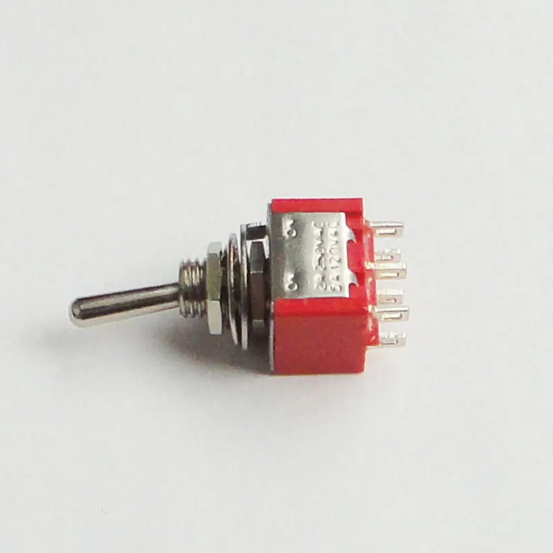 

Wholesale 100pcs MTS-203 ON-OFF-ON 3 Position DPDT Latching 2A250VAC 5A120VAC Power 6pin Toggle Switch Excellent Quality