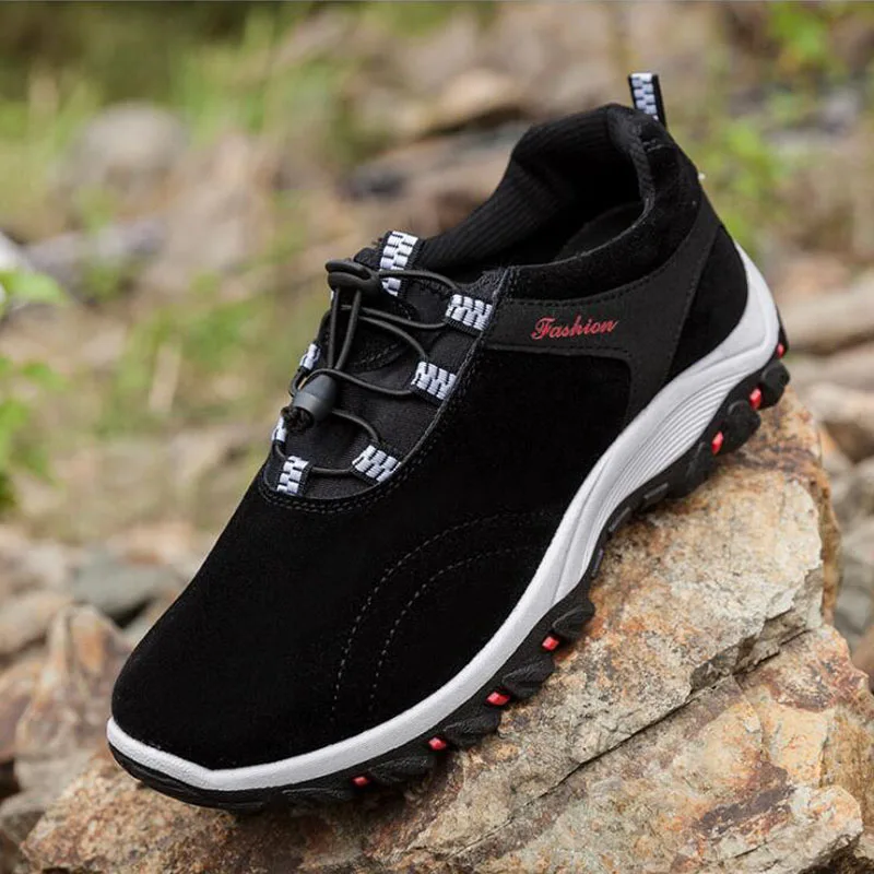 Spring New Fashion Quality Leather Man Shoes Adult Outdoor Hiking Sneakers Male's Waterproof Casual Sports Walking shoes | Обувь