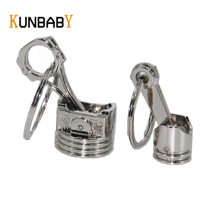 KUNBABY,, хромированный держатель для ключей, двигатель, серебряный поршень, ключи цепочки Ключи Кольца внутреннего сгорания, автомобильный кулон, брелок, аксессуары для ключей
