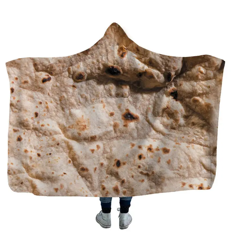 Креативное мексиканское буррито с капюшоном одеяло 3D принтом кукурузы Tortilla
