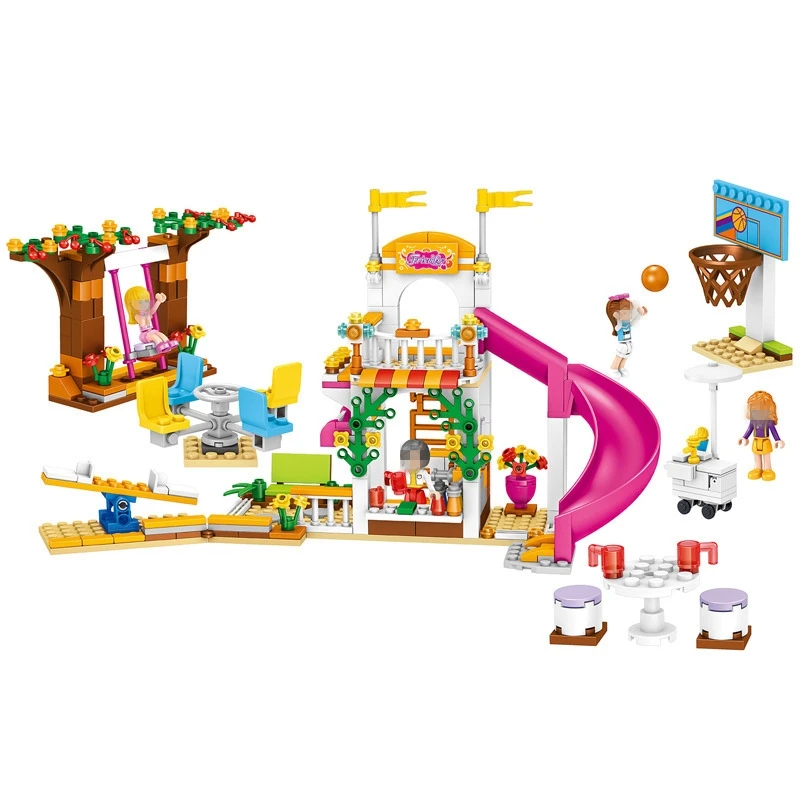 Совместимый с друзьями Brady Happy Park серии экшн строительные блоки модель набор 429 шт.