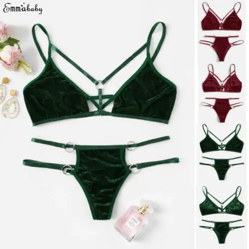 Женский сексуальный однотонный комплект бикини бандажный модный бюстгальтер из