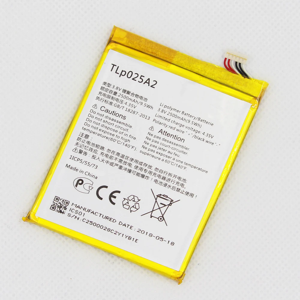ISUNOO 10 шт./лот 2500 мАч внутренняя Замена батареи для Alcatel One Touch TLp025A2