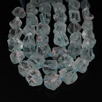 natural crystal quartz nugget necklace beadsraw light blue crystals loose gem stone pendants beads jewelry