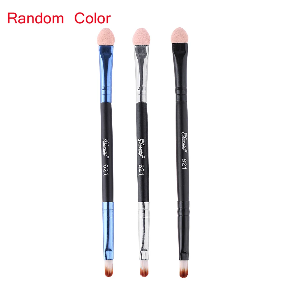 1 шт. косметические двухсторонние синтетические волосы тени для век кисти