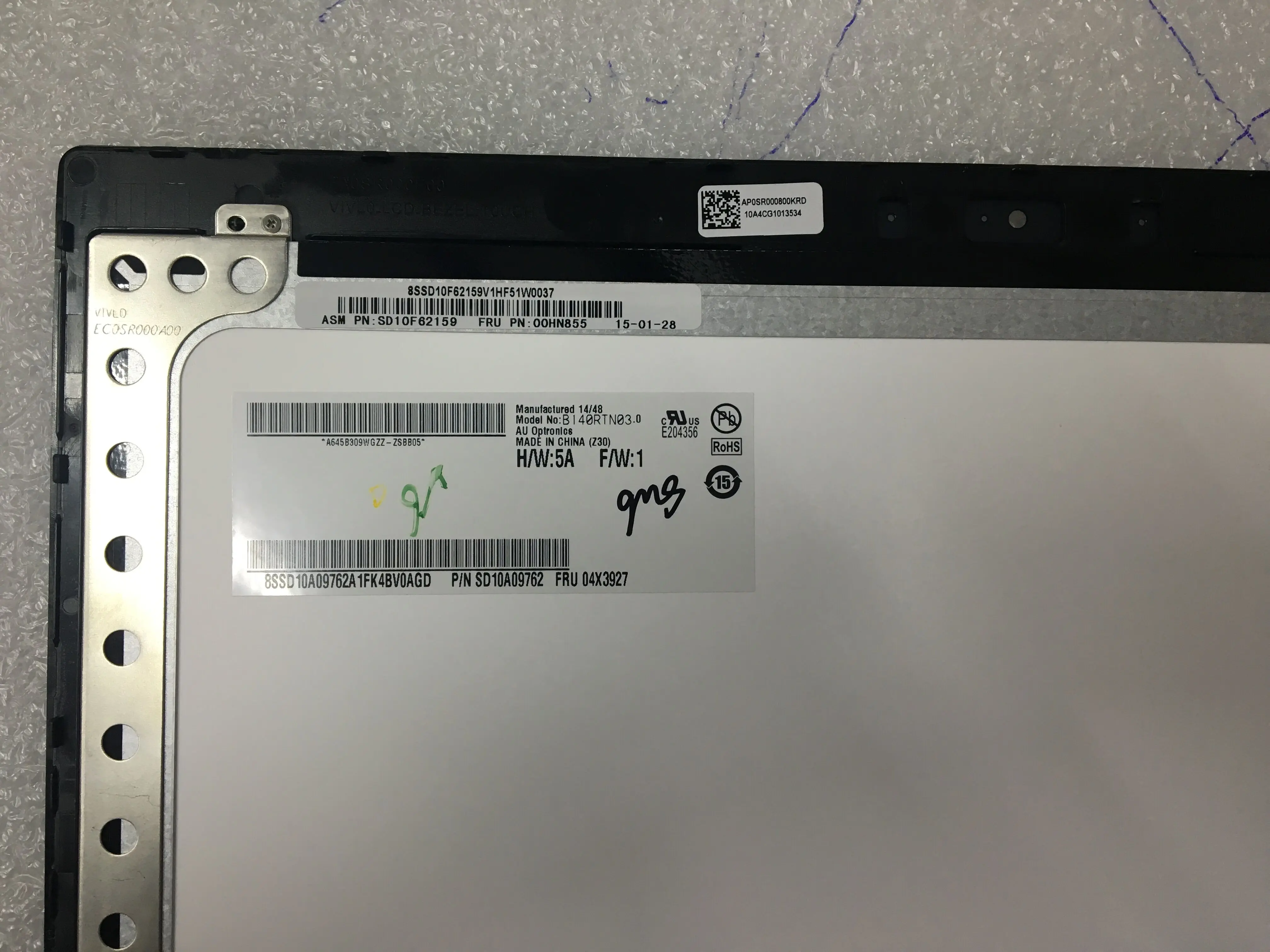 Для lenovo Thinkpad T440 00HM904 00HM905 00HM076 00HN855 04X3929 светодиодный сенсорный ЖК-экран 1" дисплей в сборе с ободком