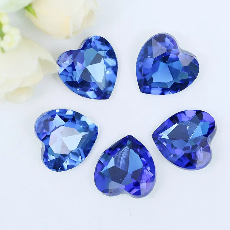 Стразы стеклянные в форме сердца 8/10/12/14 мм 100 шт.|diy jewelry accessories|jewelry accessoriesdiy |