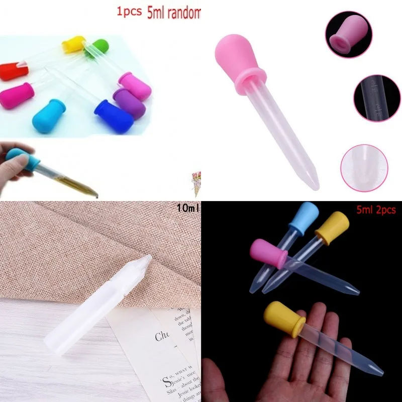 

1/2 шт 5/10 мл прозрачный маленький Силиконовый Пластик для кормления лекарство жидкое ухо для глаз градуированная пипетка капельница для шко...