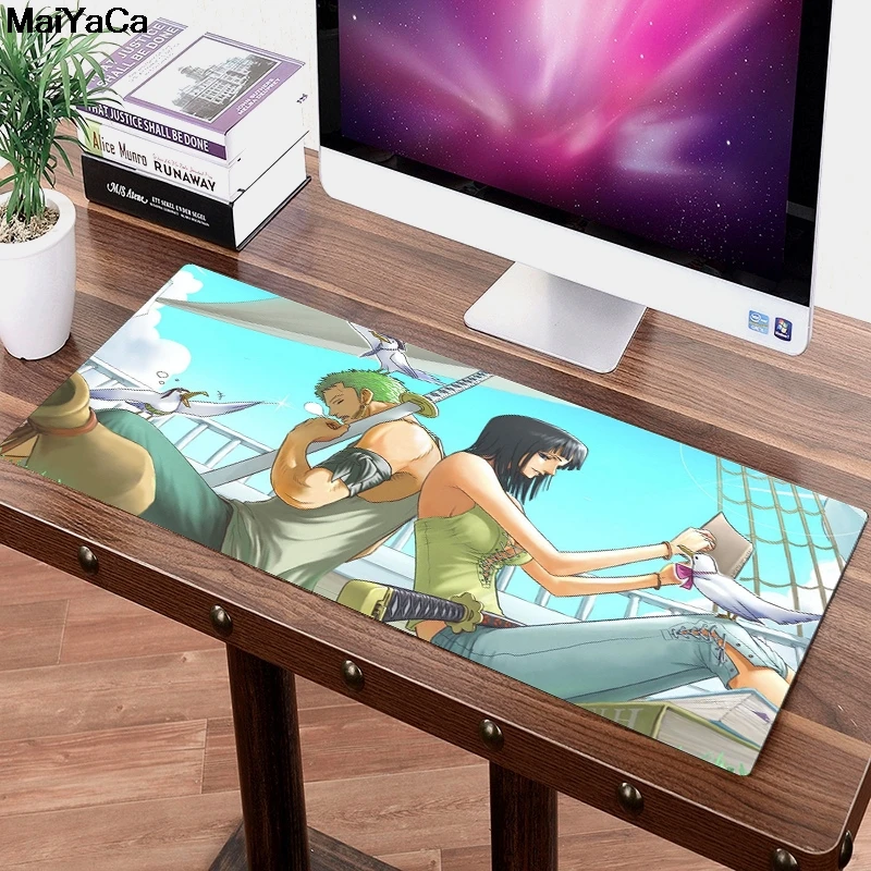 MaiYaCa 70x30 см большой коврик для мыши игровой скоростной одна штука Luffy Roronoa Zoro Ace Japan