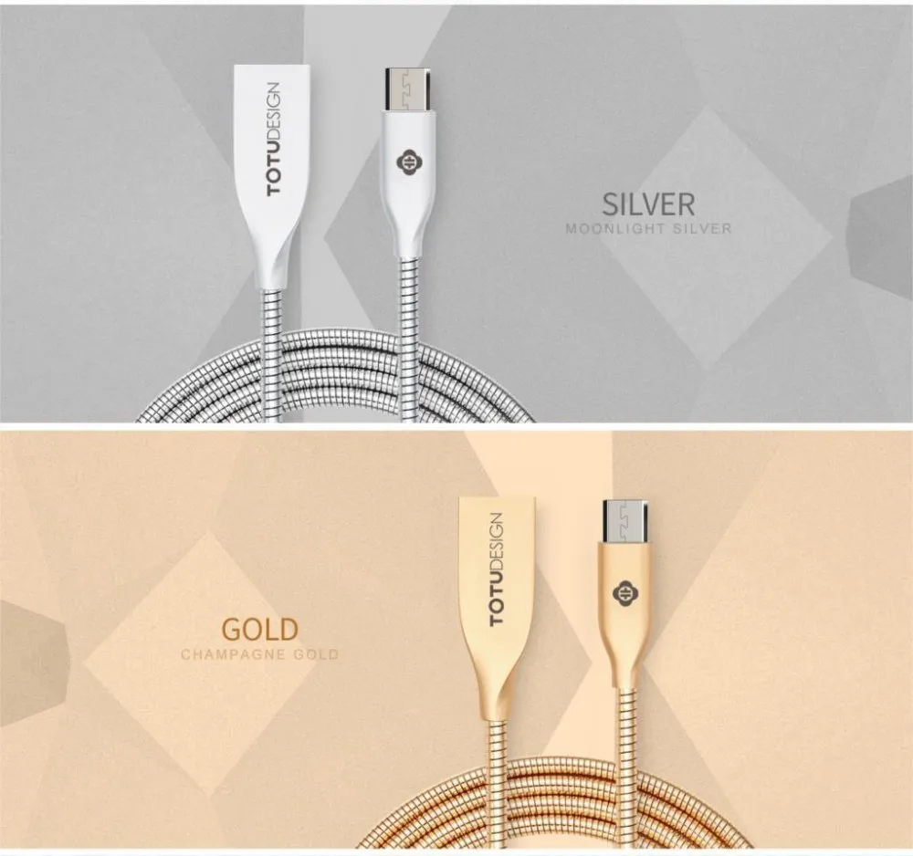 TOTU металлический провод Micro USB кабель для samsung Android мобильный телефон синхронизация данных Быстрая зарядка кабели 1 м microusb шнур зарядного устройства
