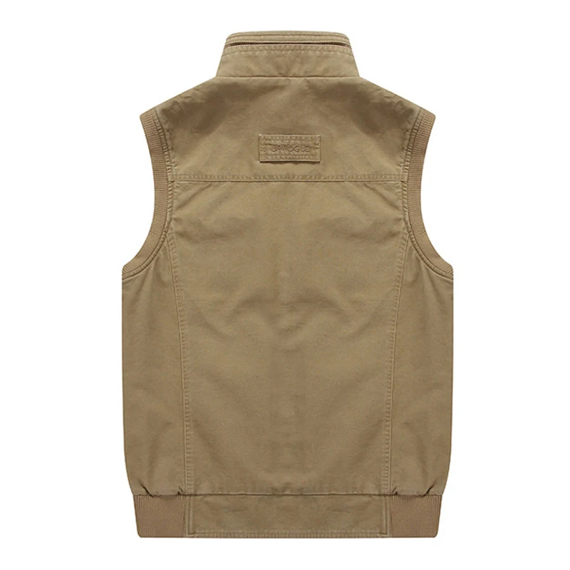 Мужской жилет Повседневная хлопковая безрукавка с несколькими карманами