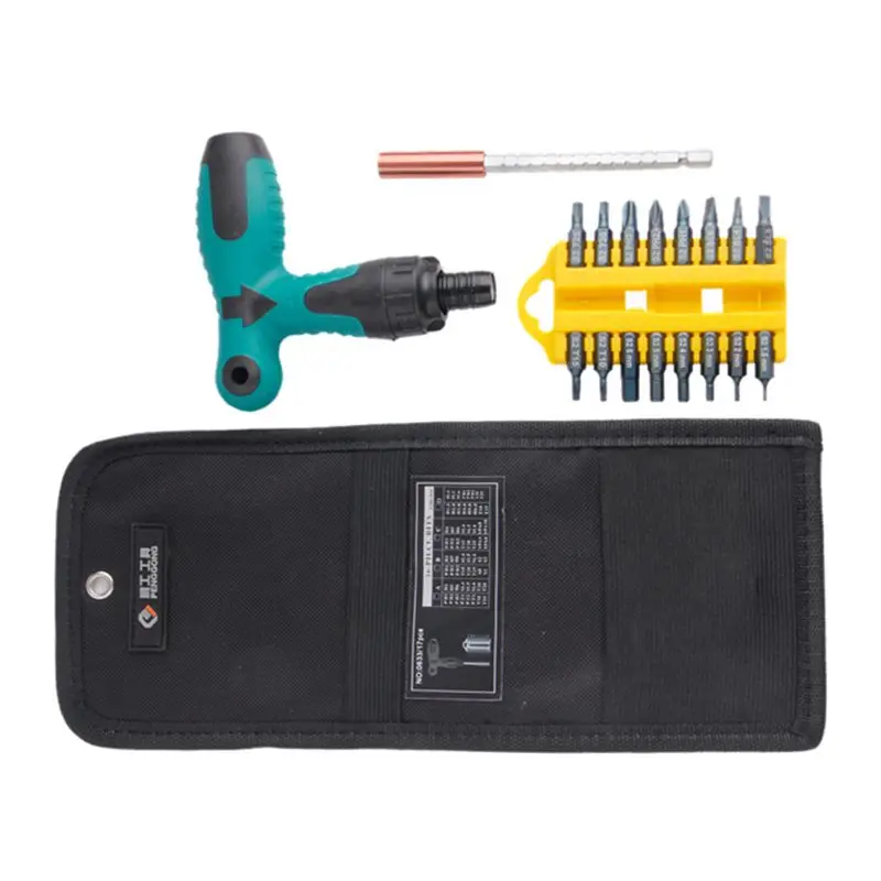 PENGGONG Multitool Screwdriver Set Magnet Telescopic Rod Ratchet Torx/Phillips/Hex Bits T Wrench Hand Tools 17pcs | Инструменты