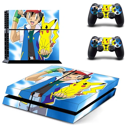 DPTM2001 Для Pokemon GO Пикачу PS4 Кожа Наклейка виниловая для sony Playstation 4 консоль и 2 контроллера PS4 Кожа Наклейка - Цвет: DPTM2001